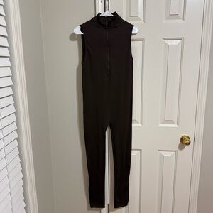 Fashion Nova Sleeveless Brown Jumpsuit - Size XL